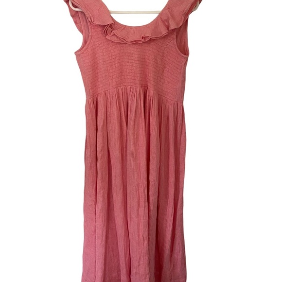 HATCH The Sarah Dress Pink Smocked Flutter Sleeve Maternity Maxi Dress EUC India - Picture 5 of 10